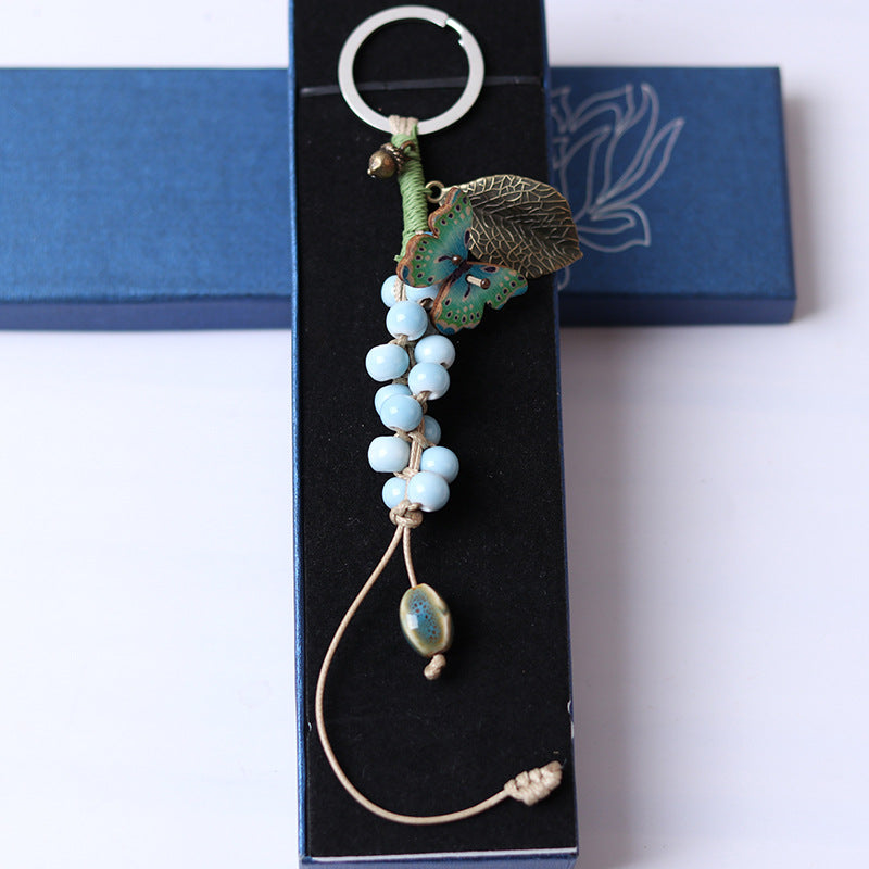 Wholesale Butterfly Ceramic Keychain