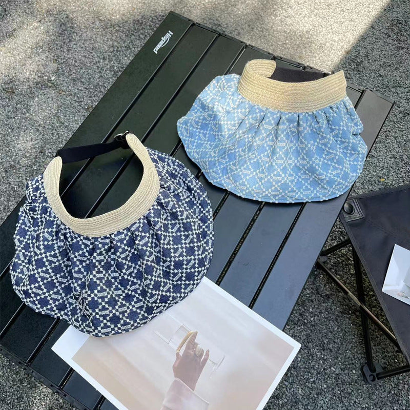 Wholesale Straw Braided Headband Empty Top Peaked Cap