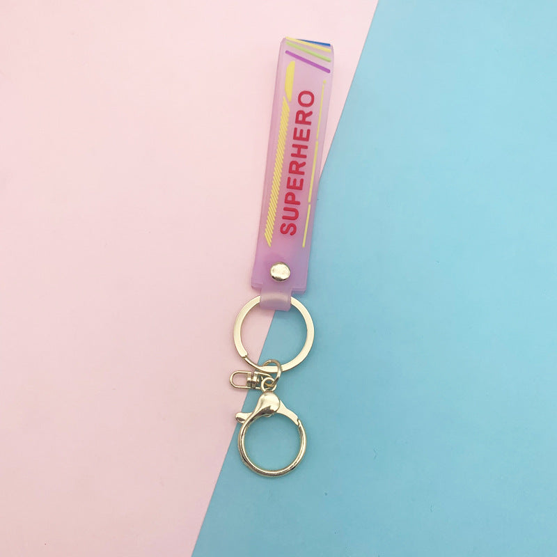 Wholesale Soft Glue Translucent Lanyard Keychains