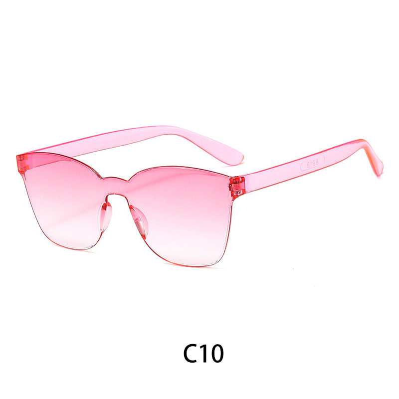 Wholesale PC Candy Color Adult All In One Rimless Sunglasses