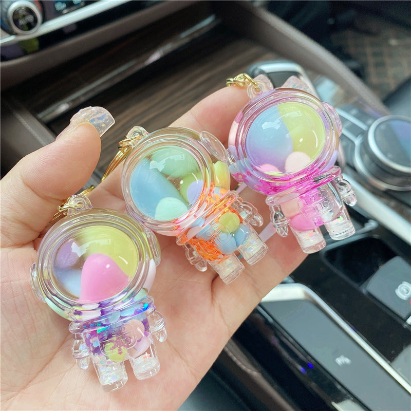 Wholesale Acrylic Liquid Astronaut Creative Keychain
