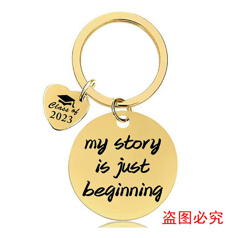 Wholesale Father's Day Graduation Season Gift Lettering Metal Keychain