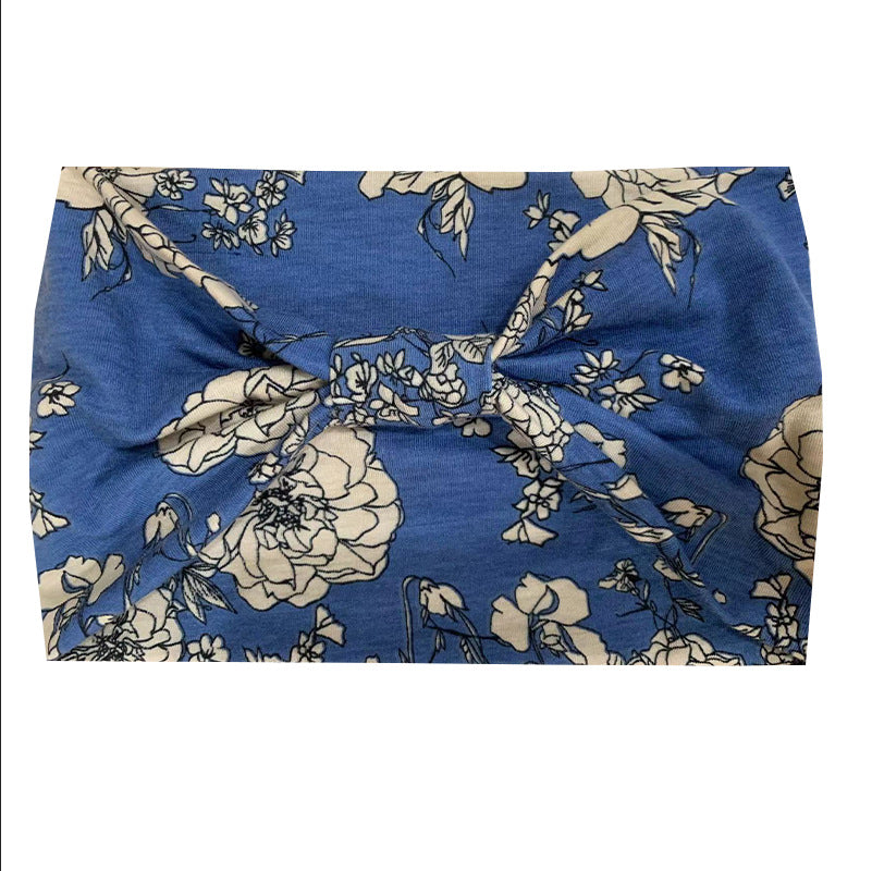 Wholesale Bohemian Print Solid Color Fabric Headband