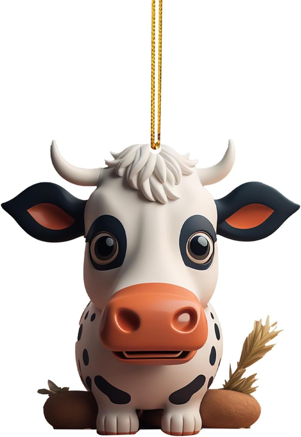 Wholesale Colorful Cartoon Cow Car Christmas Tree Decorations