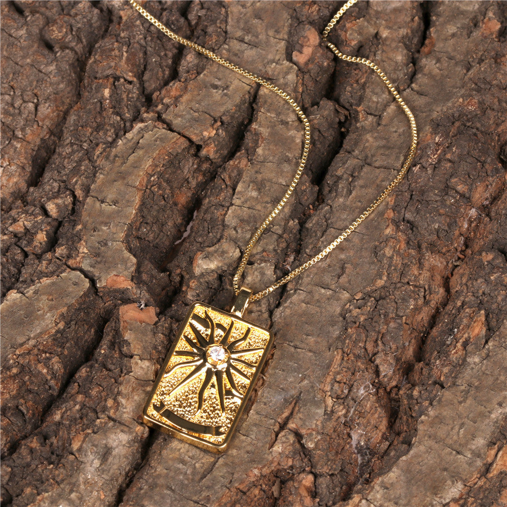 Wholesale Solomon Tarot Pendant Copper Necklace Set