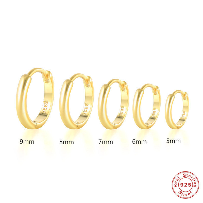 Venta al por mayor Pendientes De Plata De Ley Chapados En Oro Brillante