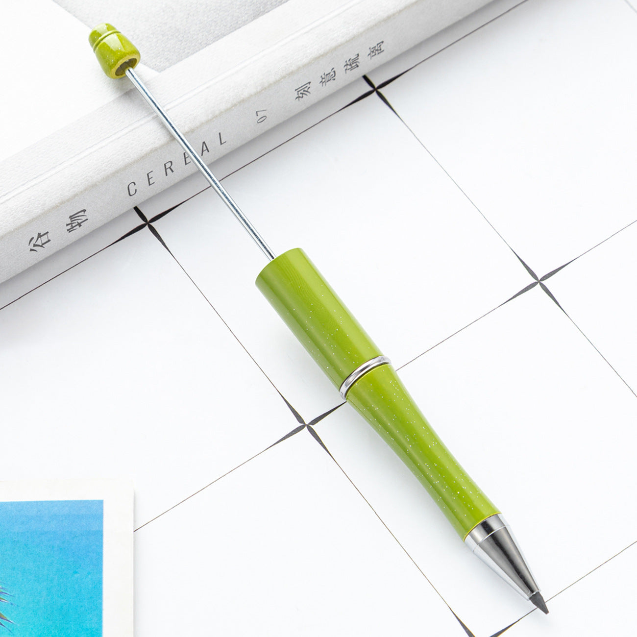 Wholesale 100pcs Plastic Beaded Pencil No Sharpening No Ink Continuous Writing Pencil