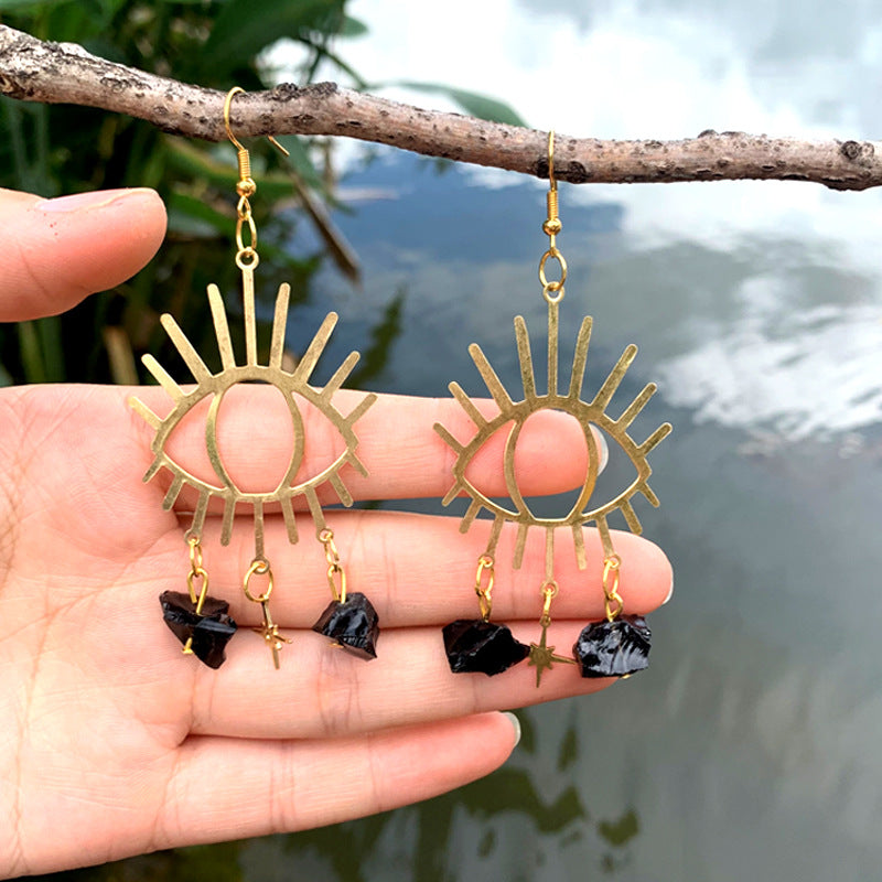 Pendientes de aleación de lágrimas del ojo del diablo al por mayor