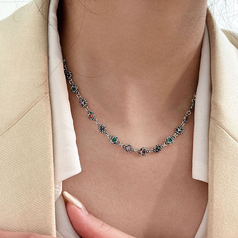 Wholesale Copper Camellia Necklace