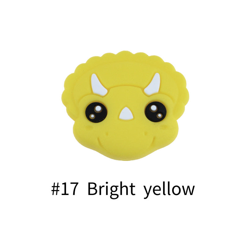 Wholesale 20PCS Dinosaur Silicone Beads 26X30mm