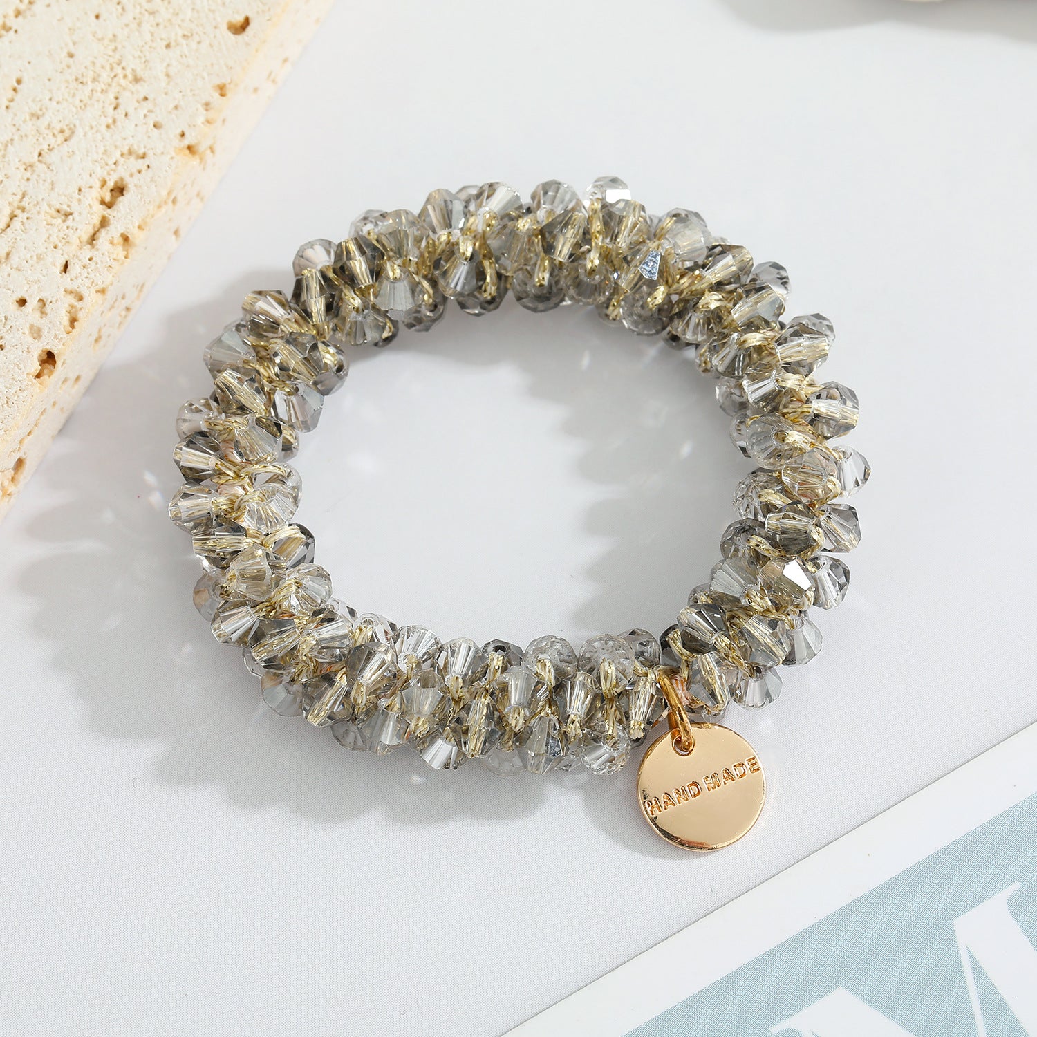 Wholesale Resin Polychrome Crystal Pearl Hair Rings