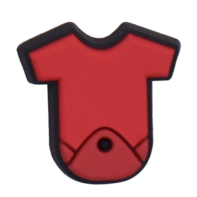 Wholesale 100PCS PVC Cartoon Denim Milk Cow Pattern DIY Shoe Buckle