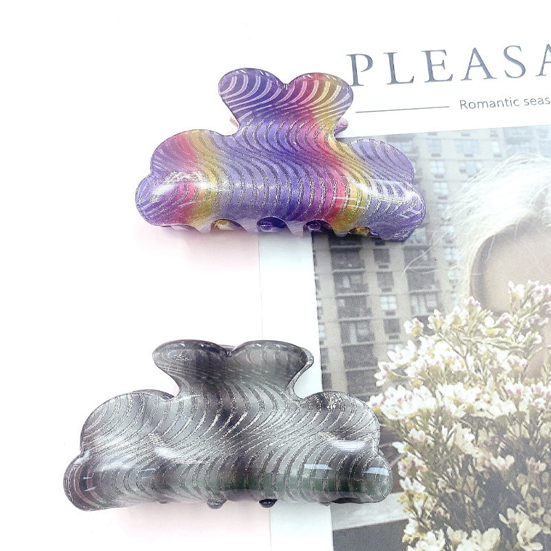 Wholesale Large Acrylic Glitter Pastel Bar Hair Clips