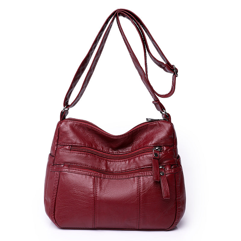 Wholesale Large Capacity PU Soft Leather Texture Crossbody Bags