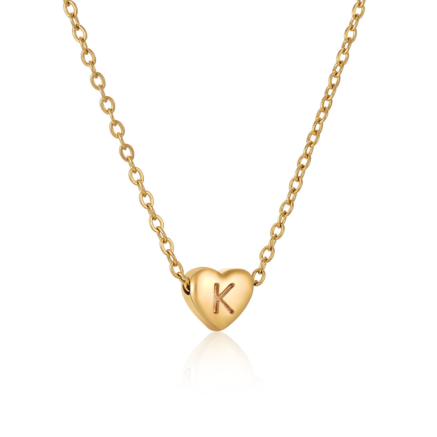 Wholesale Stainless Steel Heart Gold Plated Necklaces