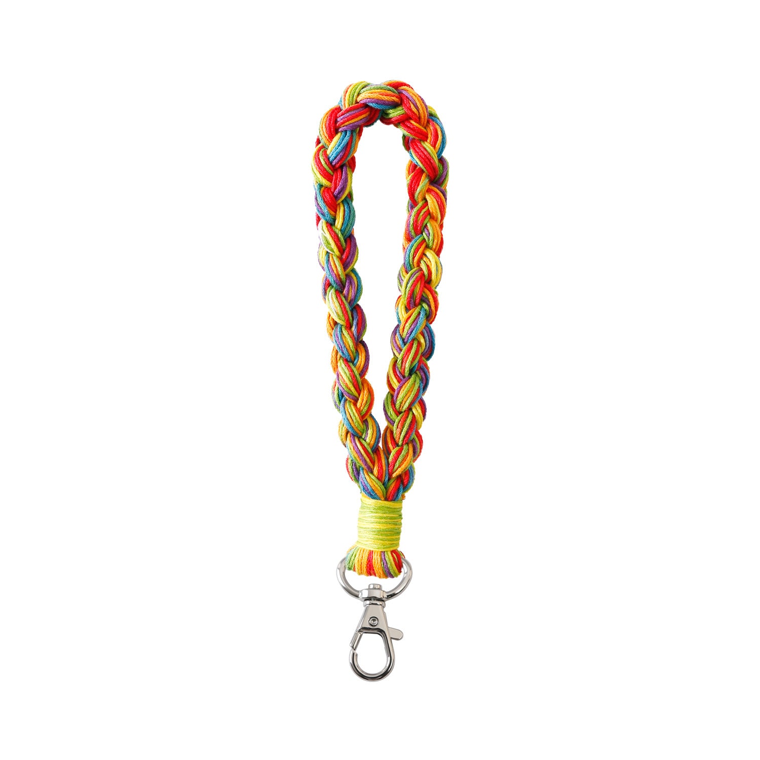 Wholesale Colorful Hand Woven Lanyard Keychain