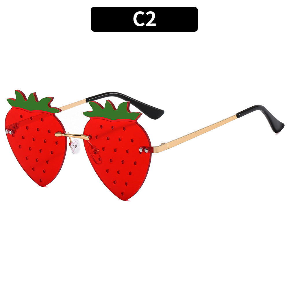 Wholesale PC Frameless Strawberry Ladies Sunglasses