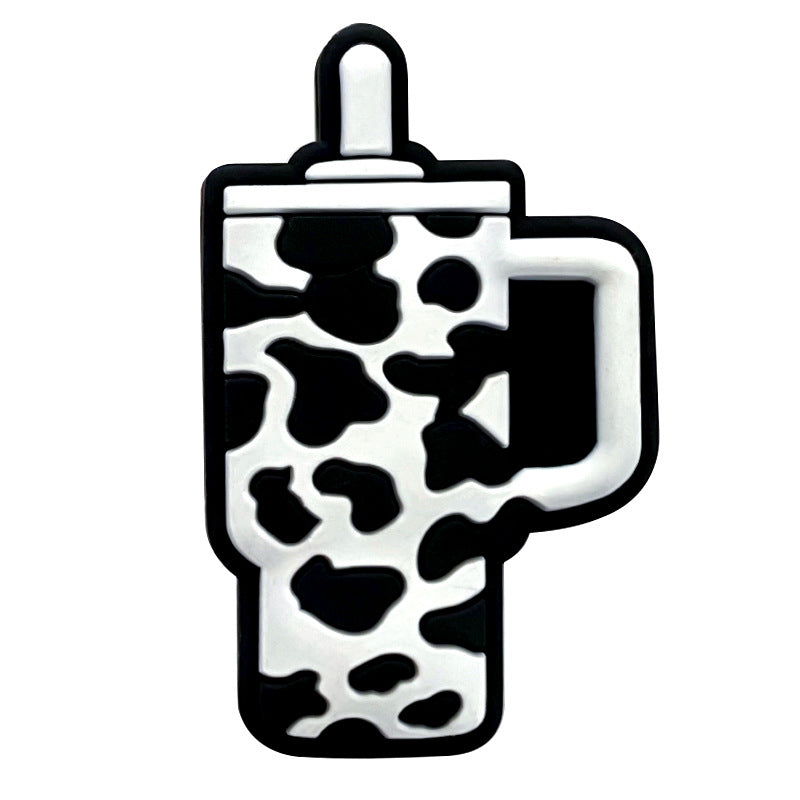 Wholesale 10pcs Cow Pattern Silicone Beads