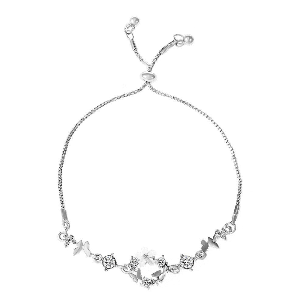 Pulsera De Aleación De Mariposa De Flor De Circón al por mayor