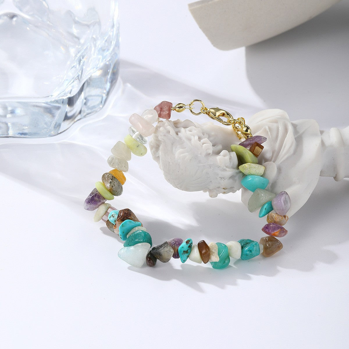 Wholesale Bohemian Colored Stone Beads Bracelet