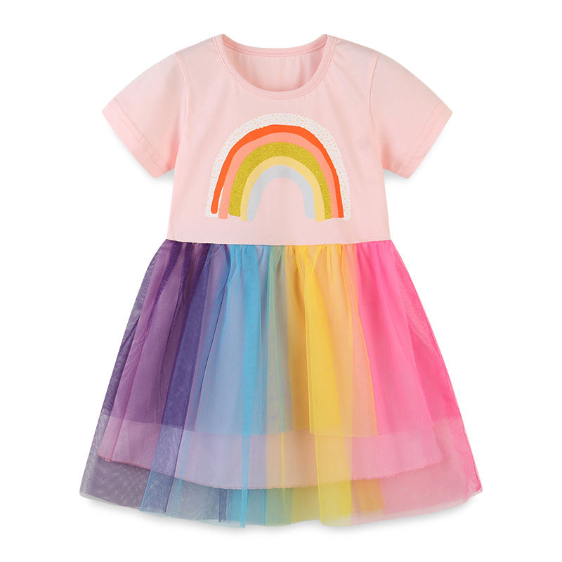 Wholesale Girls Multicolored Cotton Dress Baby Clothes