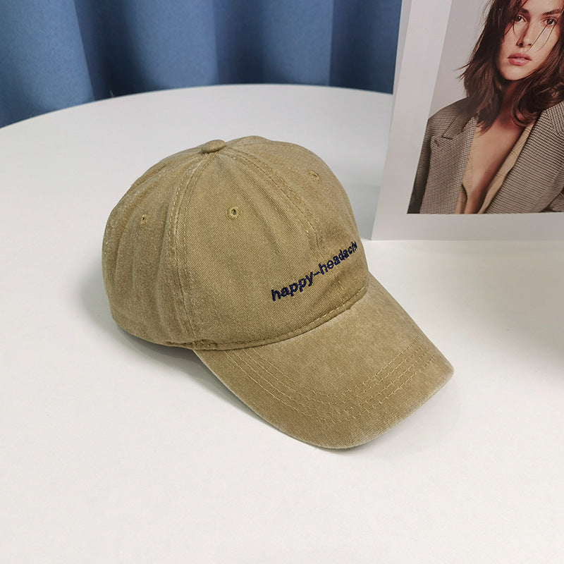 Wholesale Washed Cotton Letter Embroidery Caps