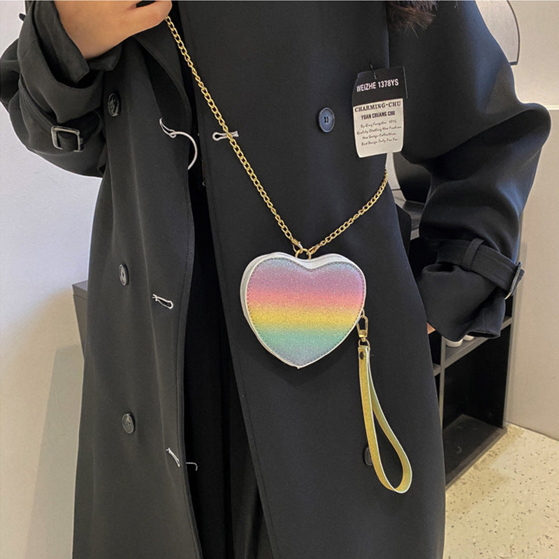 Bolsa De Mensajero De Amor De Lentejuelas De PU Al Por Mayor