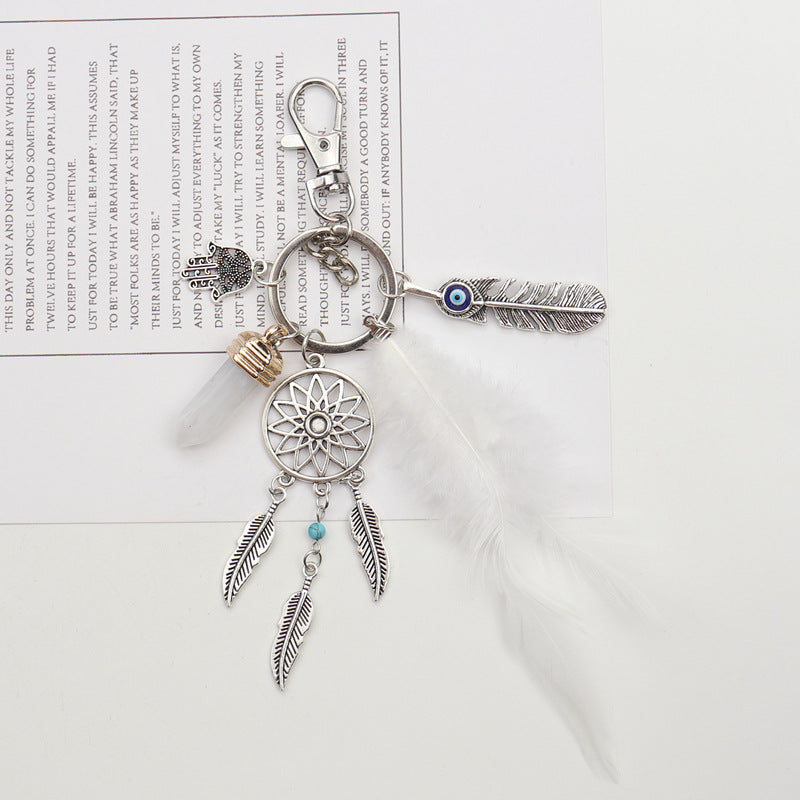 Wholesale Dream Catcher Feather Tassel Metal Keychain