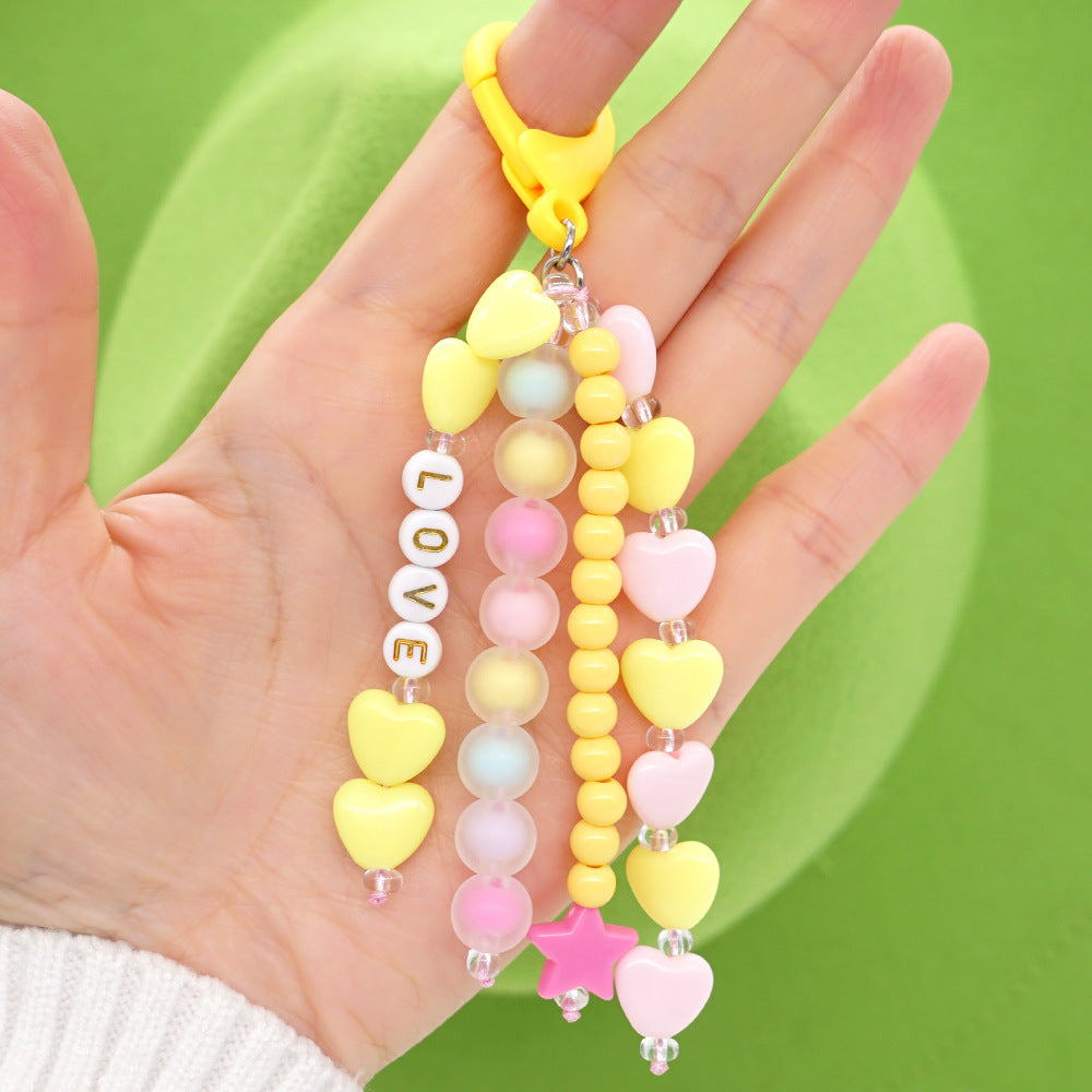 Wholesale Keychains Acrylic Anti-Lost Rice Beads