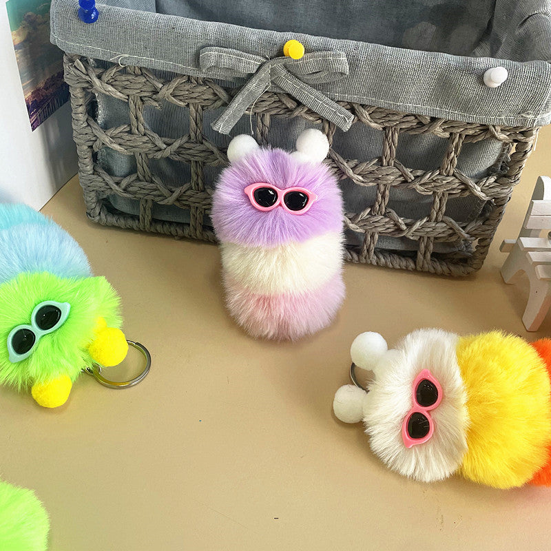 Wholesale New Cute Caterpillar Plush Keychain