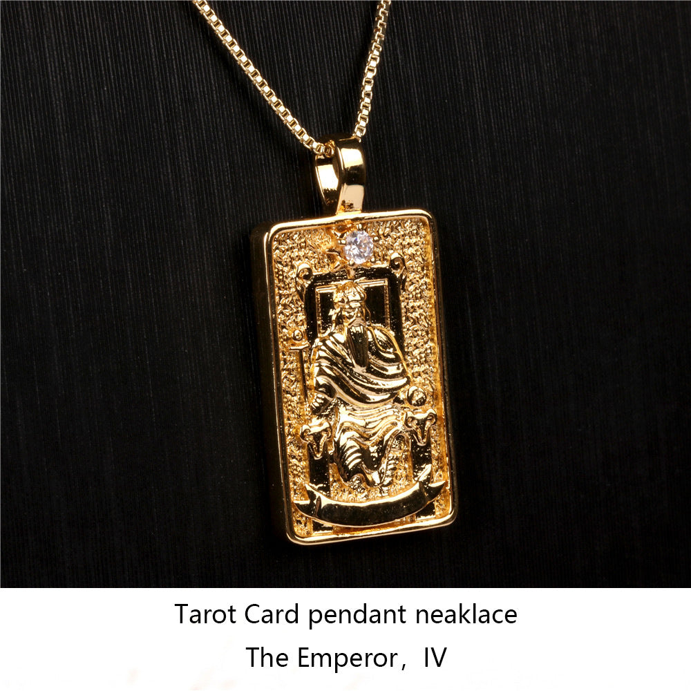 Wholesale Solomon Tarot Pendant Copper Necklace Set