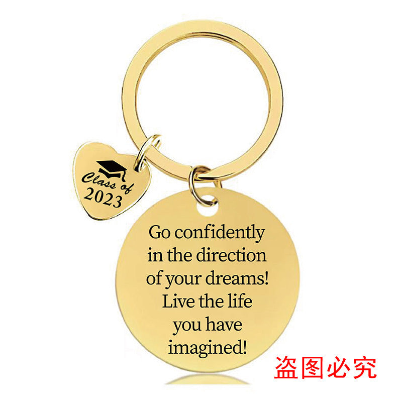 Wholesale Father's Day Graduation Season Gift Lettering Metal Keychain