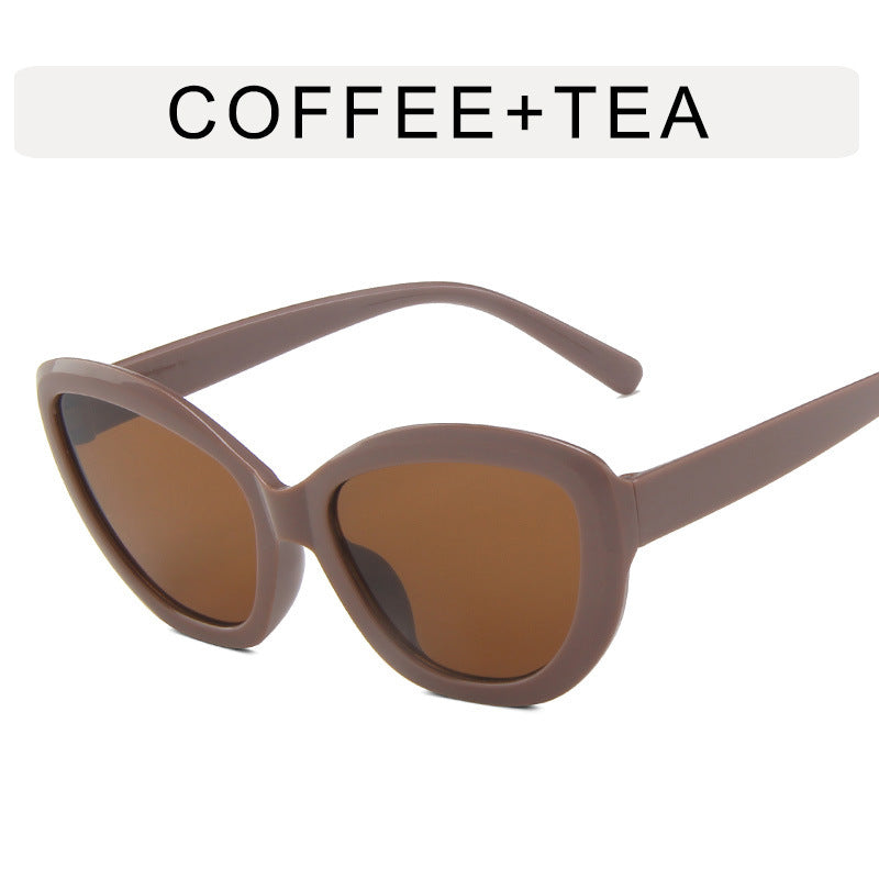 Wholesale PC Cat Eye Big Frame Sunglasses