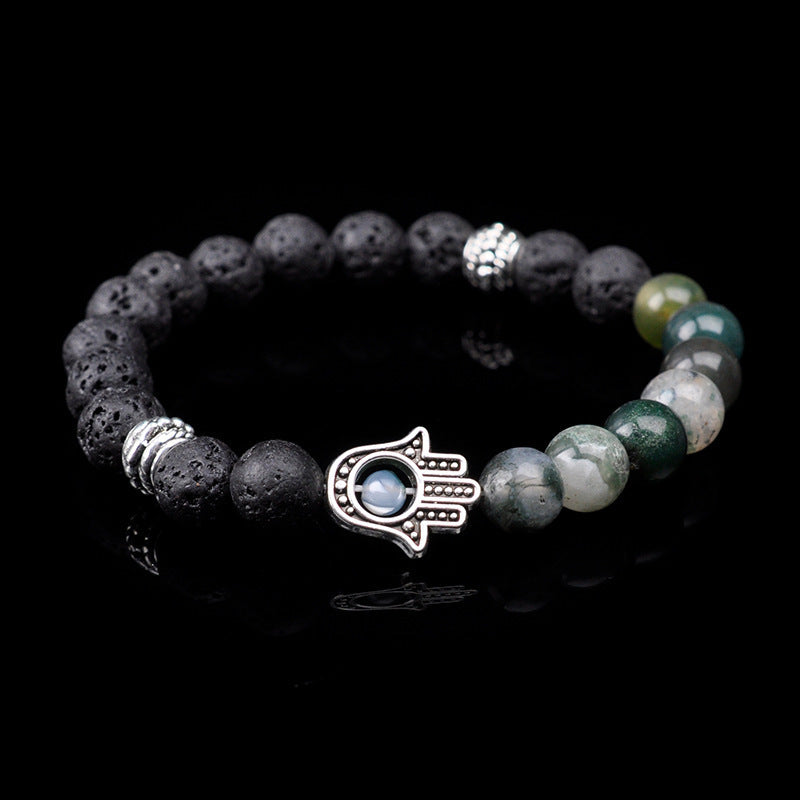 Wholesale Handmade Beaded Volcanic Stone Bracelet