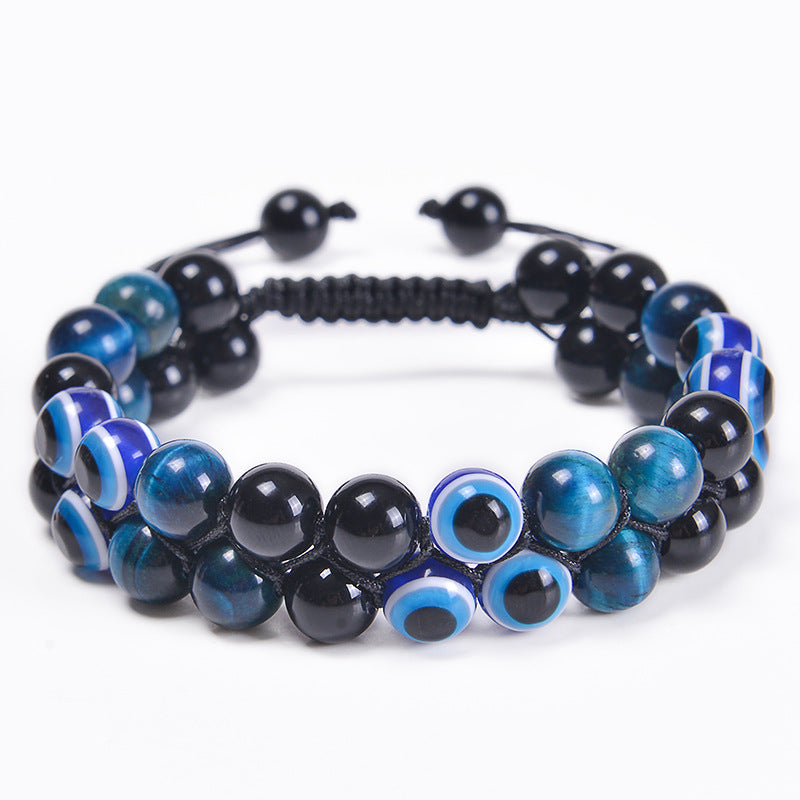 Wholesale Evil Eye Tiger Eye Beaded Bracelets