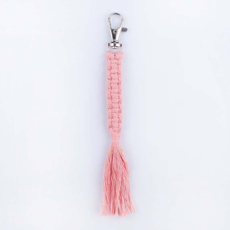 Wholesale Hand Woven Cotton Lanyard Keychain