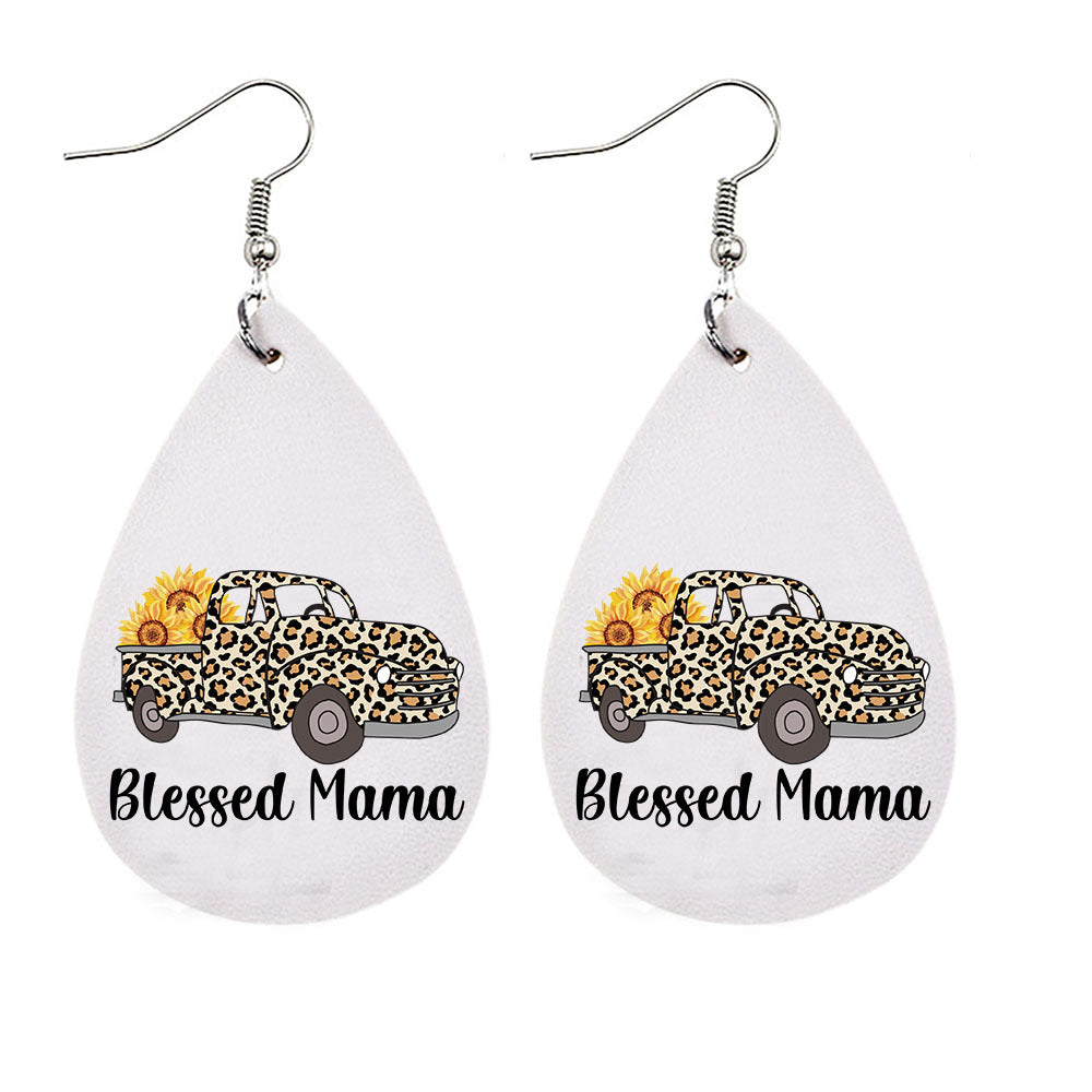 Pendientes De Cuero De Leopardo Para El Día De La Madre al por mayor