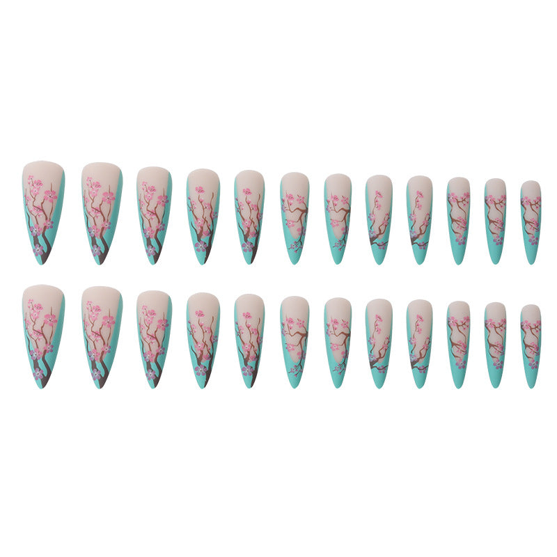 Etiquetas engomadas largas del clavo de la flor del ciruelo del estilo chino al por mayor