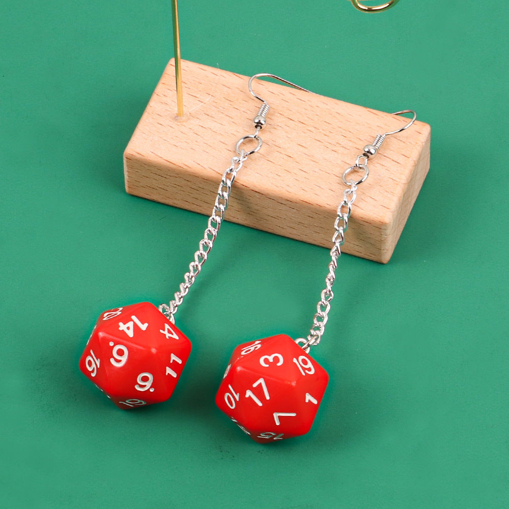 Wholesale Polygon Dice Acrylic Earrings