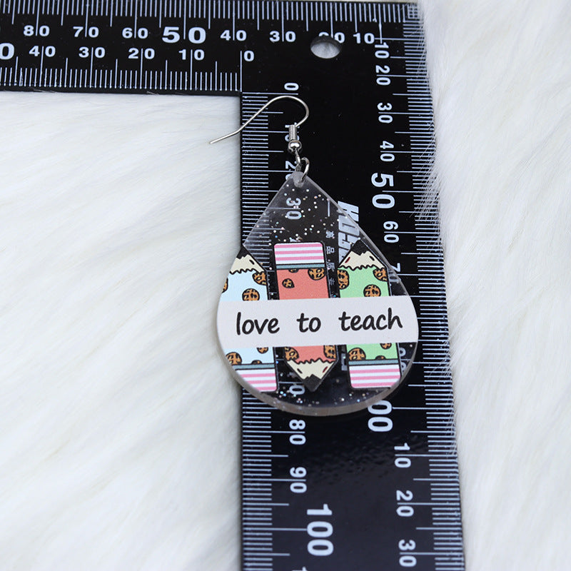 Pendientes Acrílicos Día Del Maestro al por mayor