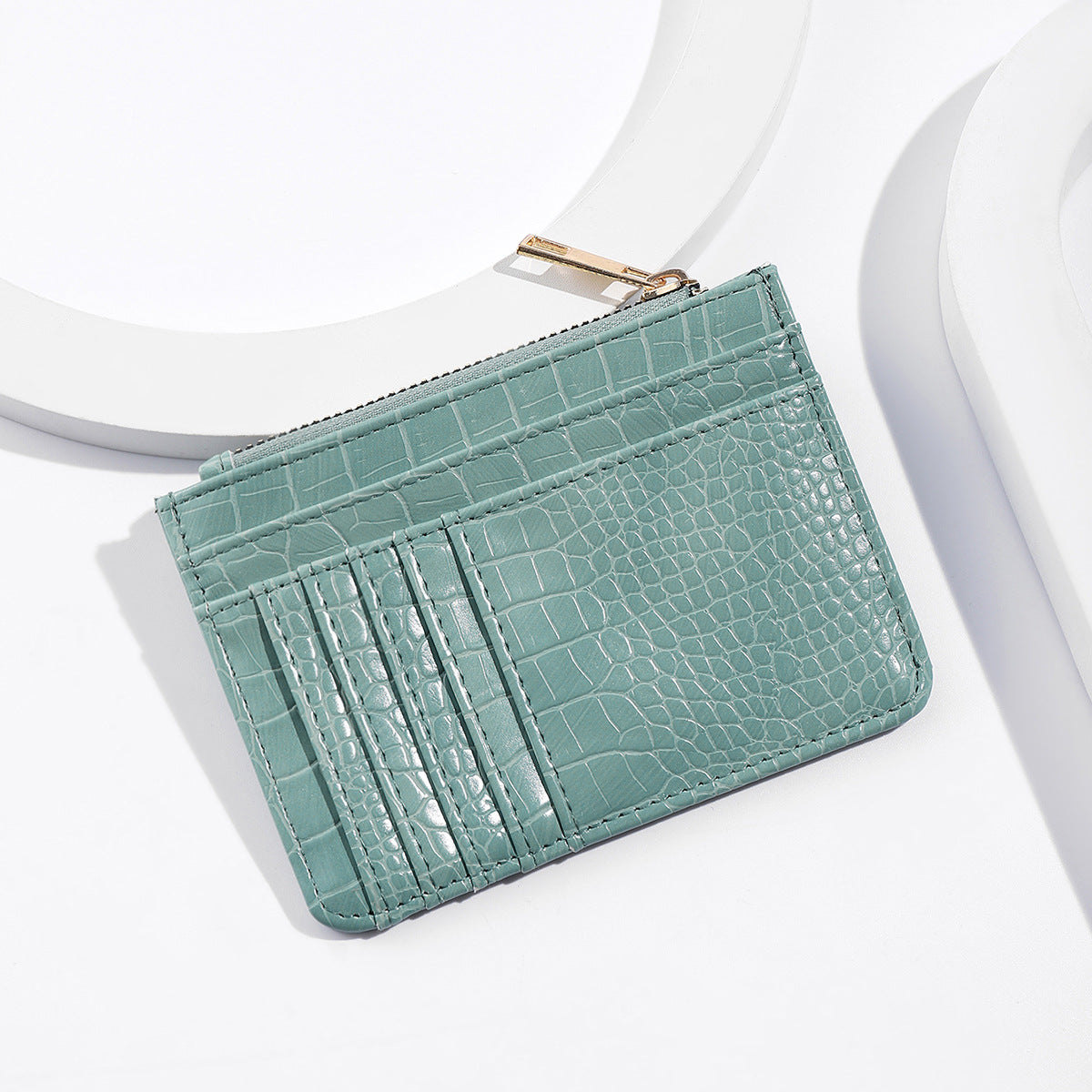 Titular de la tarjeta de patrón de piedra de PU al por mayor