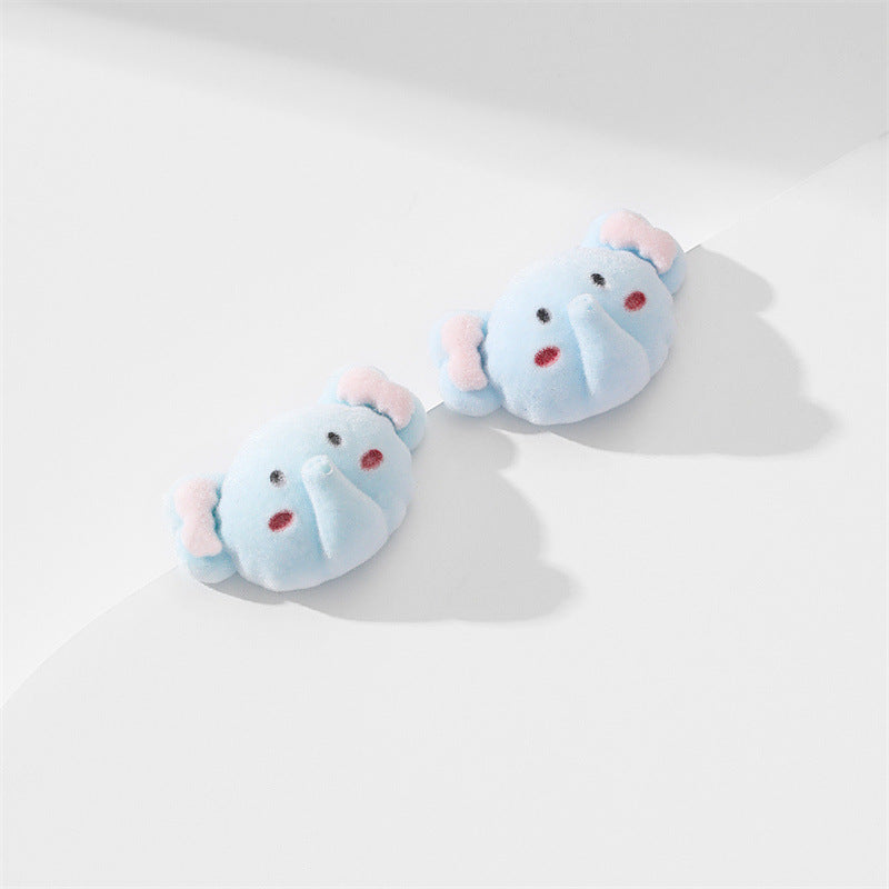 Wholesale Cute Animals Cartoon Flocking Earrings