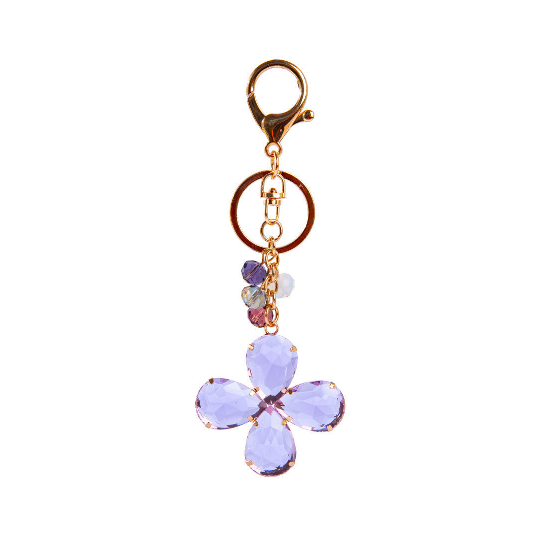 Wholesale Lucky Clover Crystal Keychain