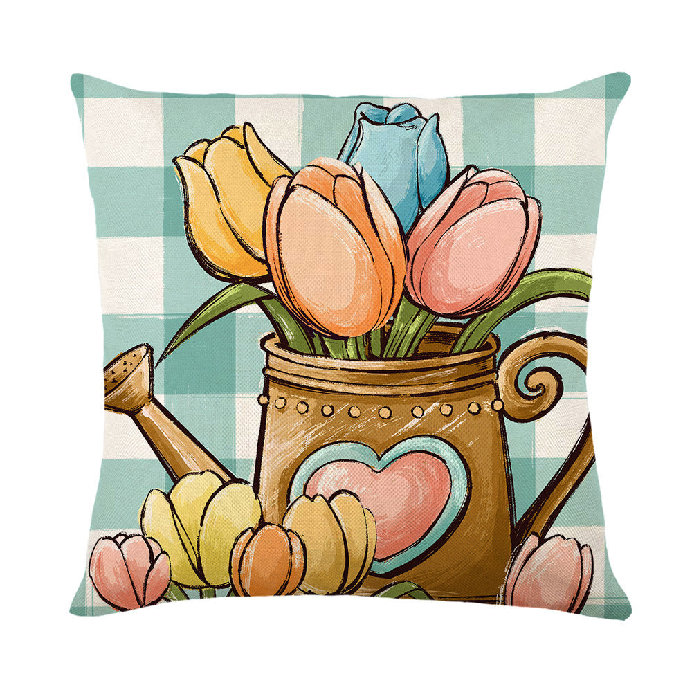 Funda de almohada con estampado de conejo lindo Festival de poliéster al por mayor