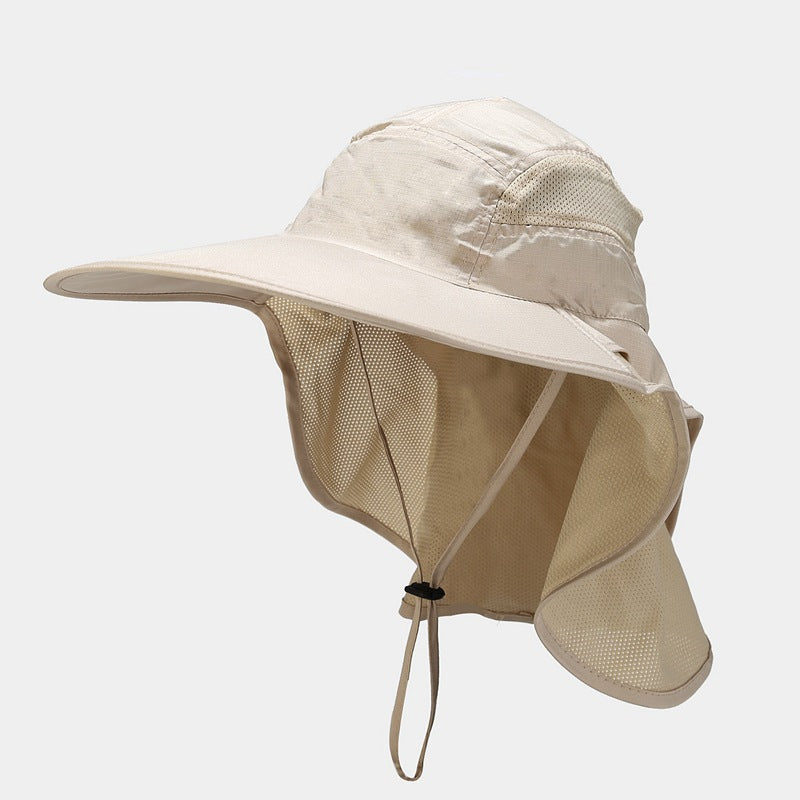 Wholesale Polyester Double-layer Mesh Shawl Sunscreen Hat