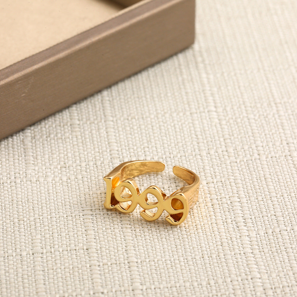 Wholesale Digital Year Alloy Rings