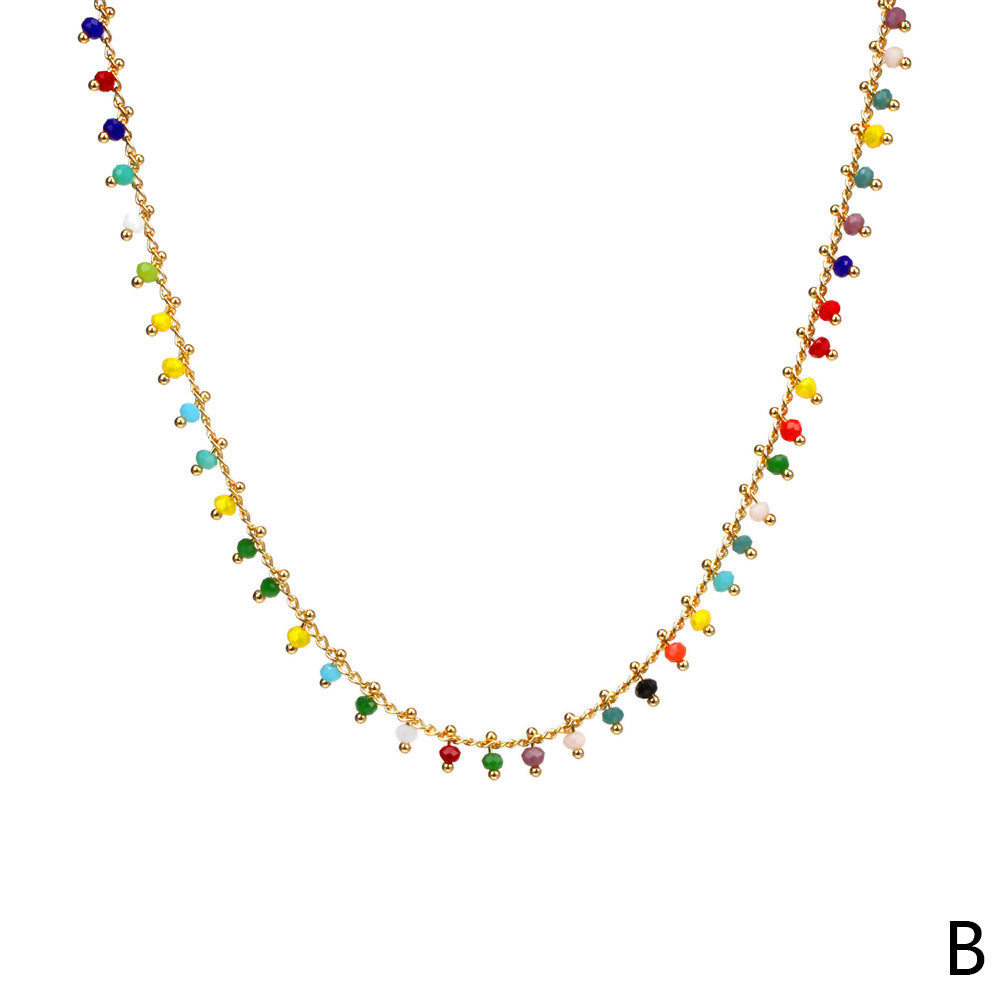 Wholesale Mother's Day Gift MAMA Heart Copper Diamond Necklace