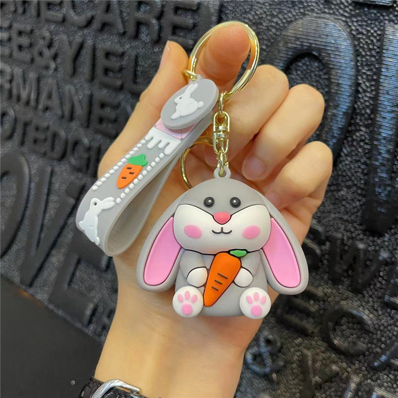 Wholesale Silicone Rabbit Doll Creative Key Chain