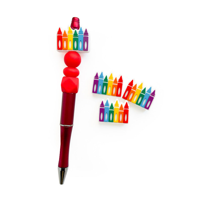 Wholesale 10PCS Silicone Crayon Focal beads