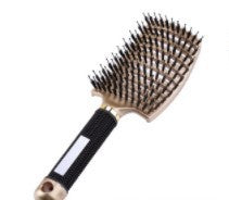 Venta al por mayor Peine curvo grande de cerdas de cerdo de plástico